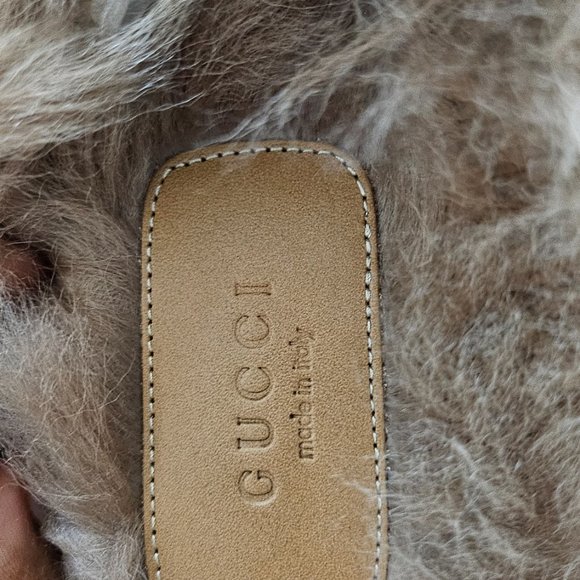 Gucci bee fur slides - Picture 3 of 3